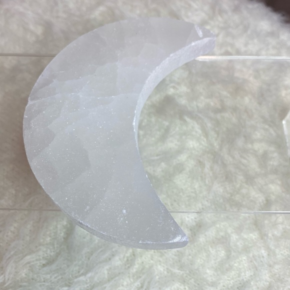4” Selenite Crescent Moon - Picture 3 of 7